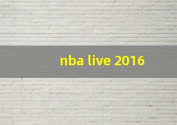 nba live 2016